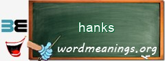 WordMeaning blackboard for hanks
